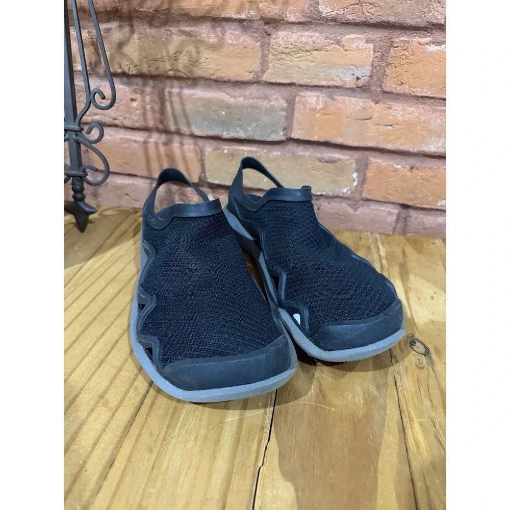 Crocs Men's 8 Swiftwater Mesh Wave Black‎ Sandals Slides Water Boat Beach Shoes